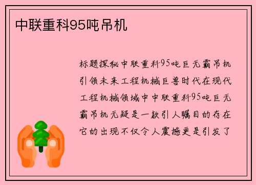 中联重科95吨吊机